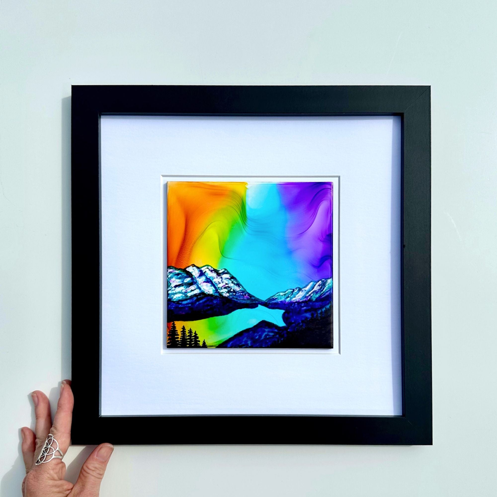 Peyto Lake: Reflections of Joy - Original - 12" x 12" Framed