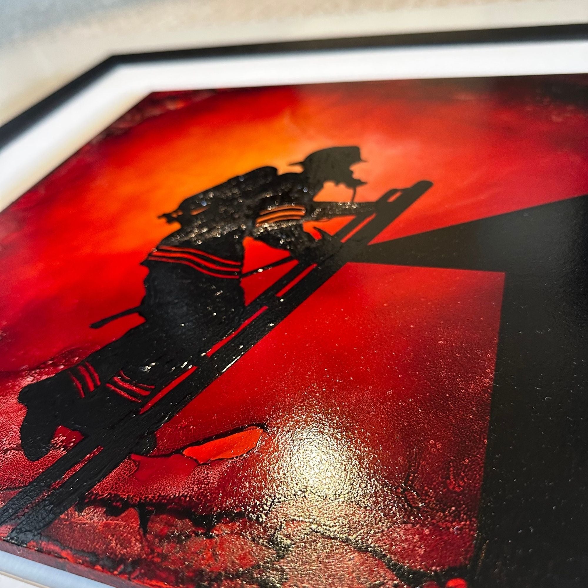 Answering The Call - Original - In 20" x 20" Frame