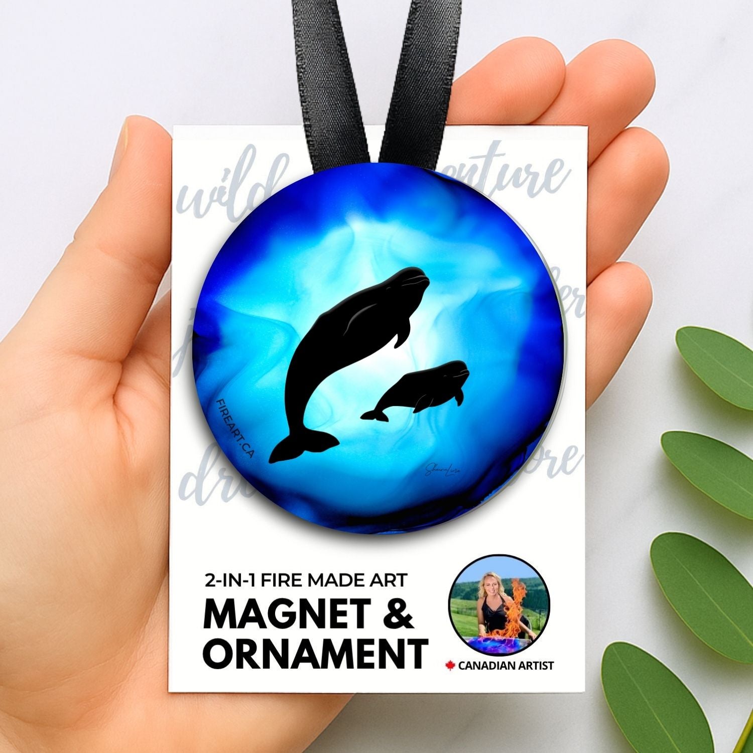 Beluga Whale Serenity - 2-In-1 Magnet - Wholesale