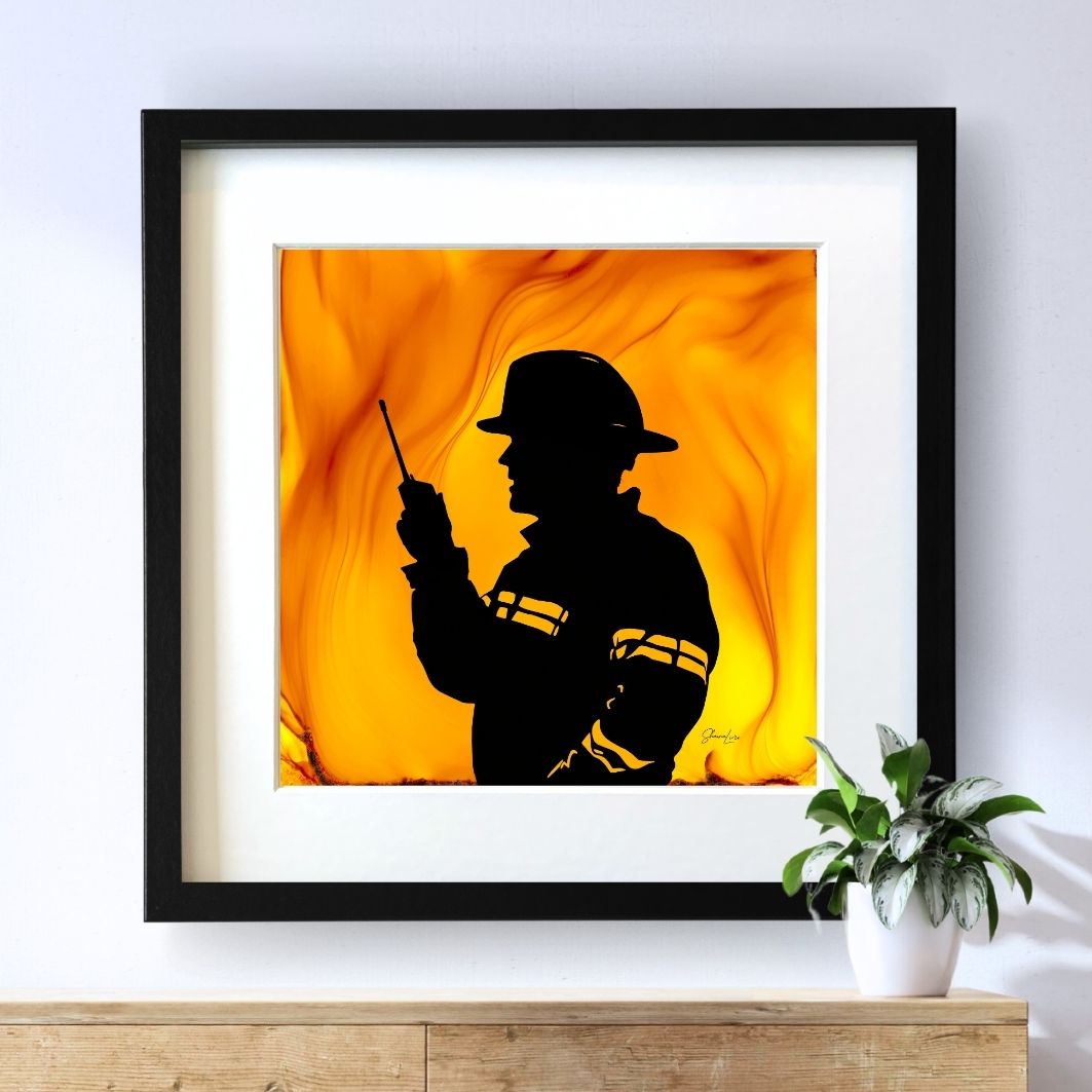 Chief In Action - Fire Art Print