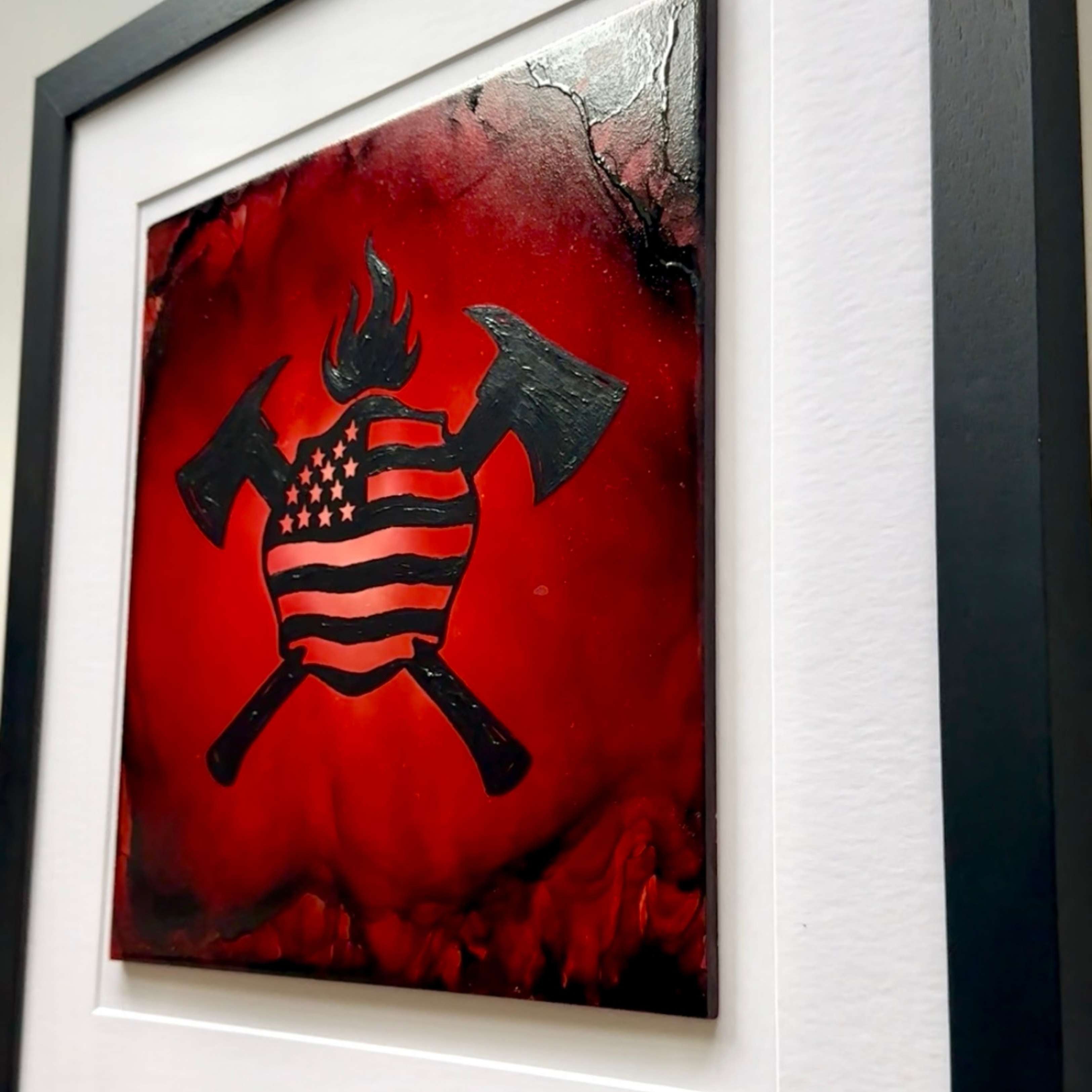 Home Of The Brave - Original - In 20" x 20" Frame