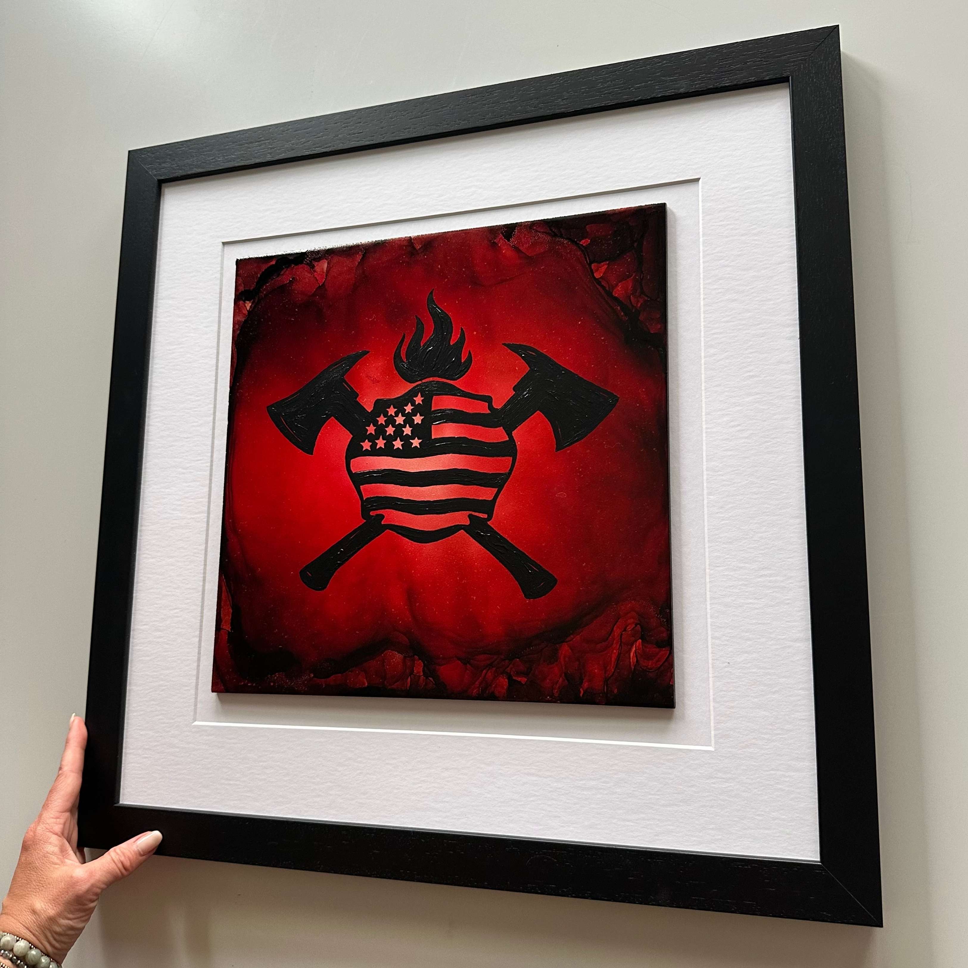 Home Of The Brave - Original - In 20" x 20" Frame
