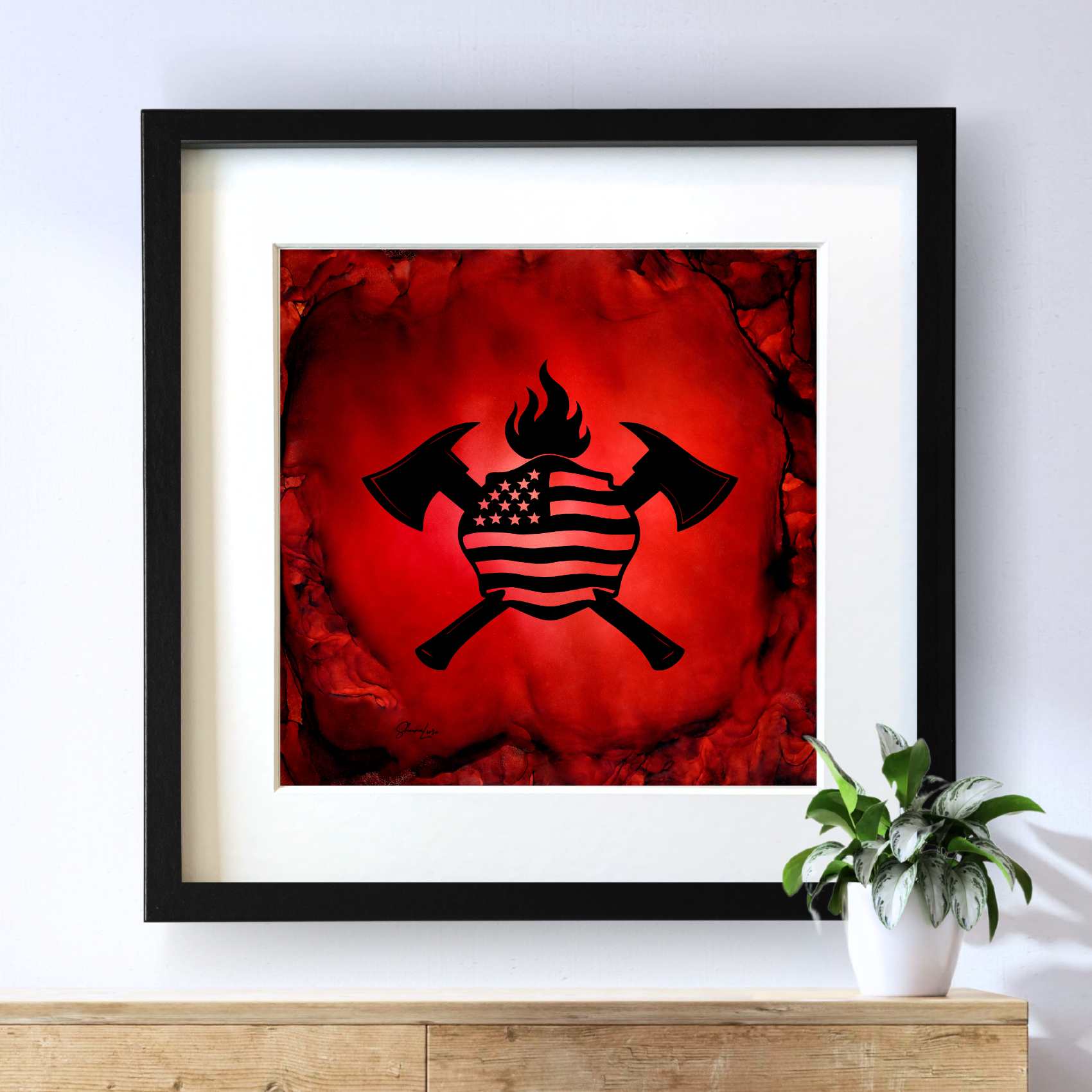Home Of The Brave - Fire Art Print