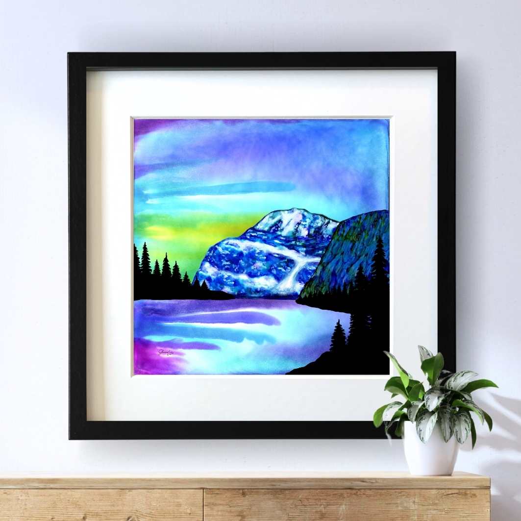 Mount Edith Cavell - Guardian of Jasper National Park - Fire Art Print