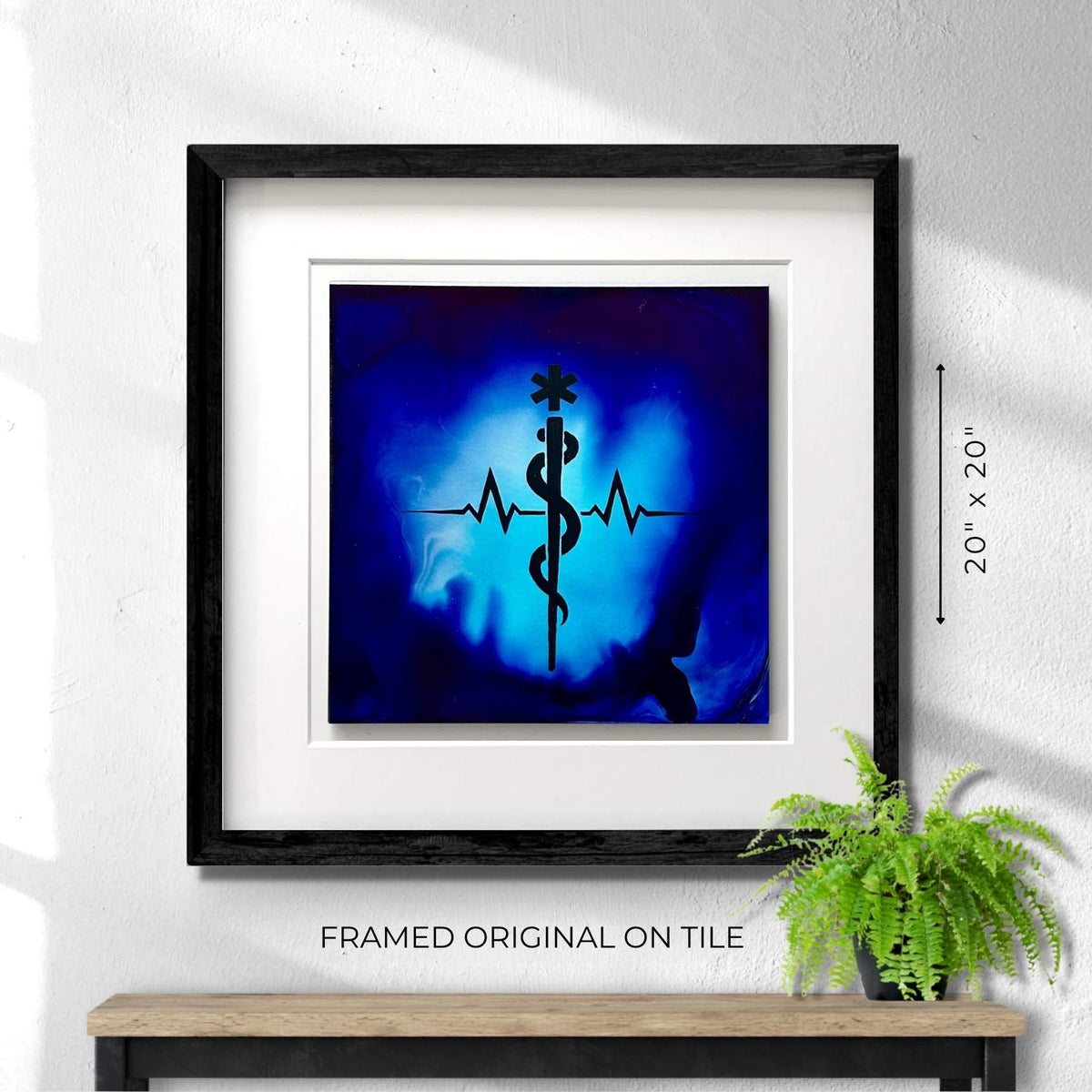 The Lifeline - Original - In 20" x 20" Frame