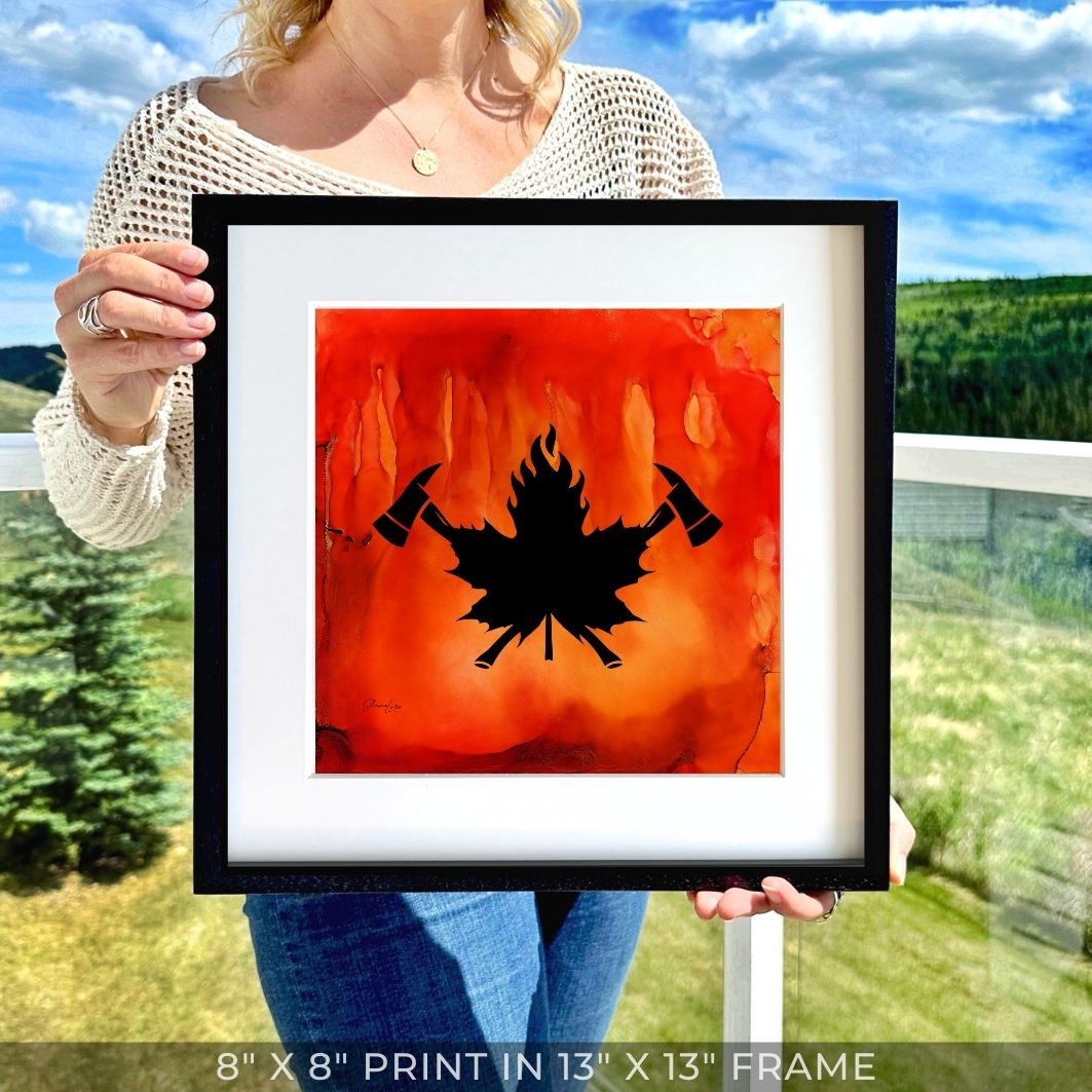 True North Courage - Fire Art Print