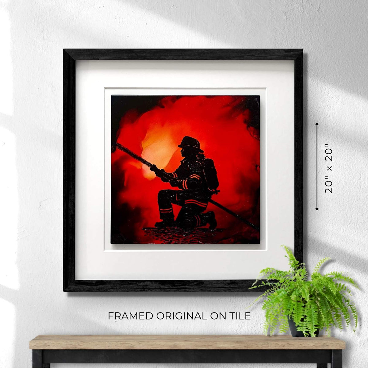 Unshaken - Original - In 20" x 20" Frame