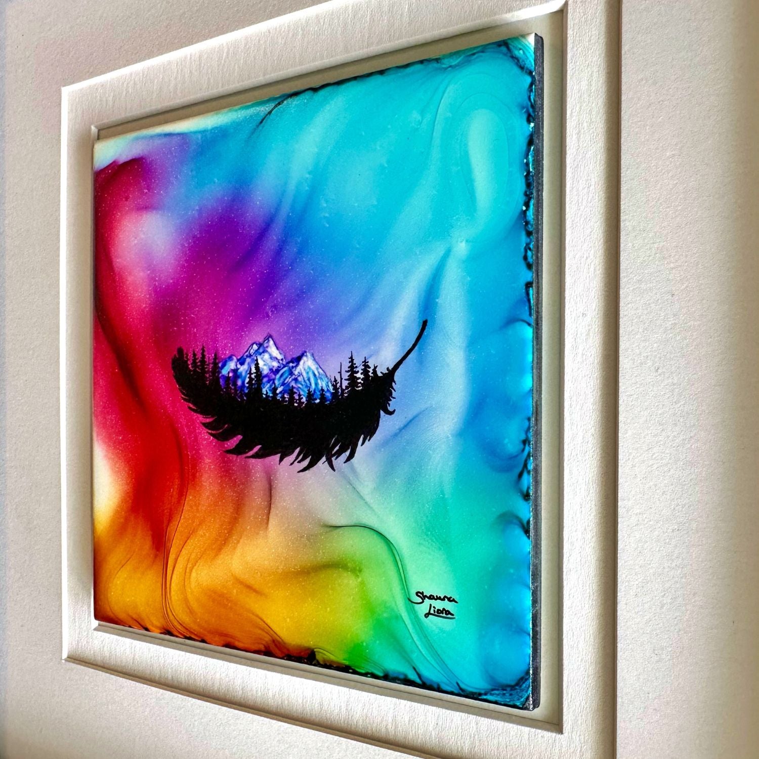 Floating Free - Original -12" x 12" Framed