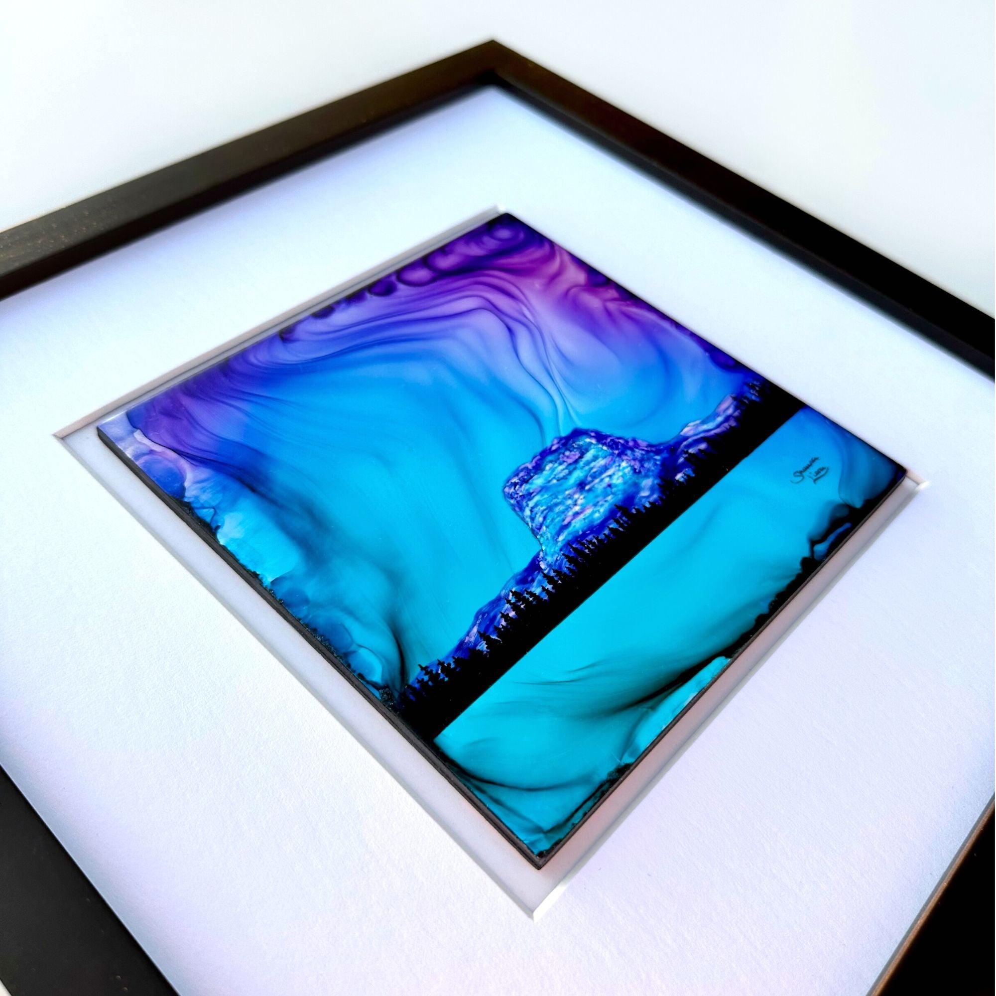 Chief Mountain - Original - 12" x 12" Framed