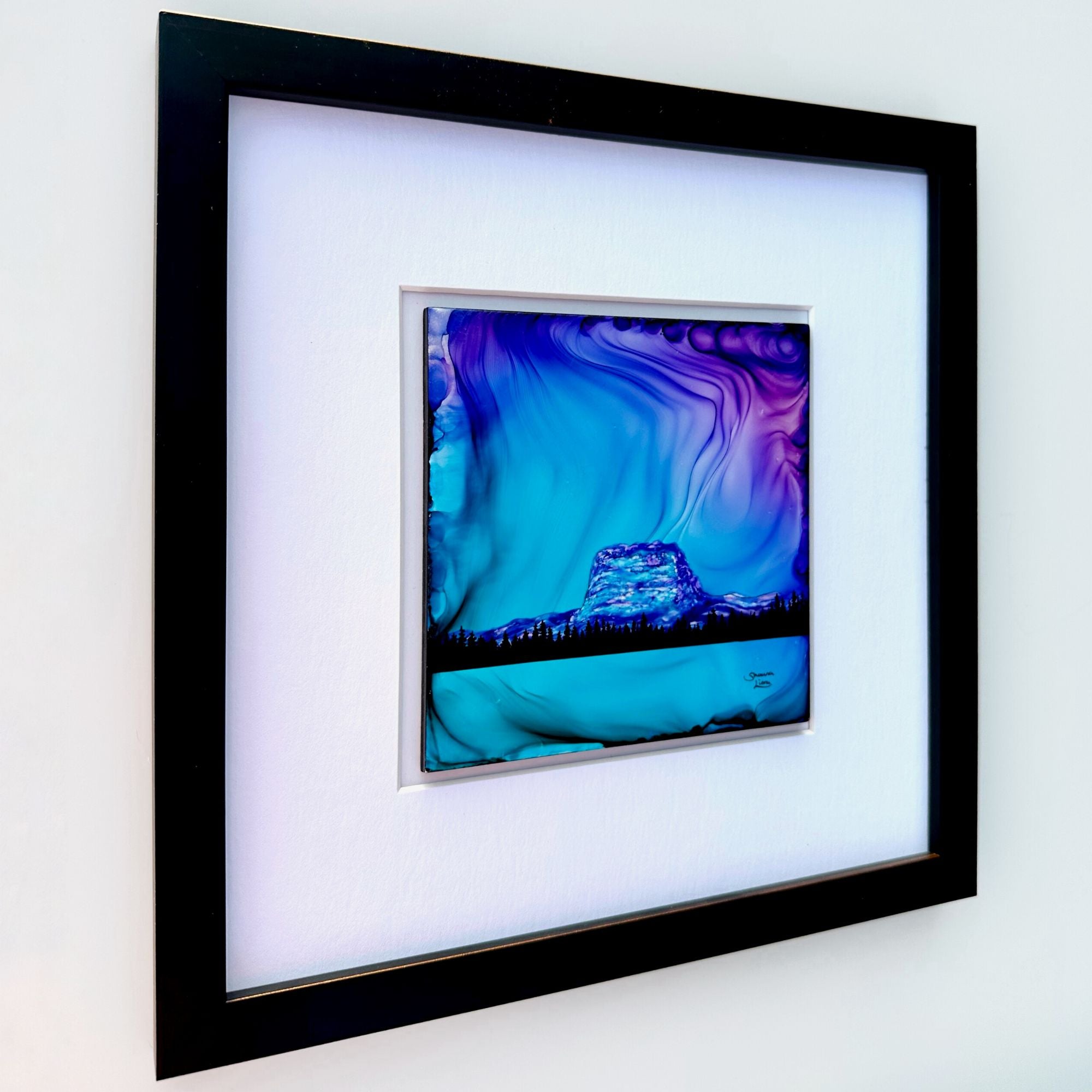 Chief Mountain - Original - 12" x 12" Framed