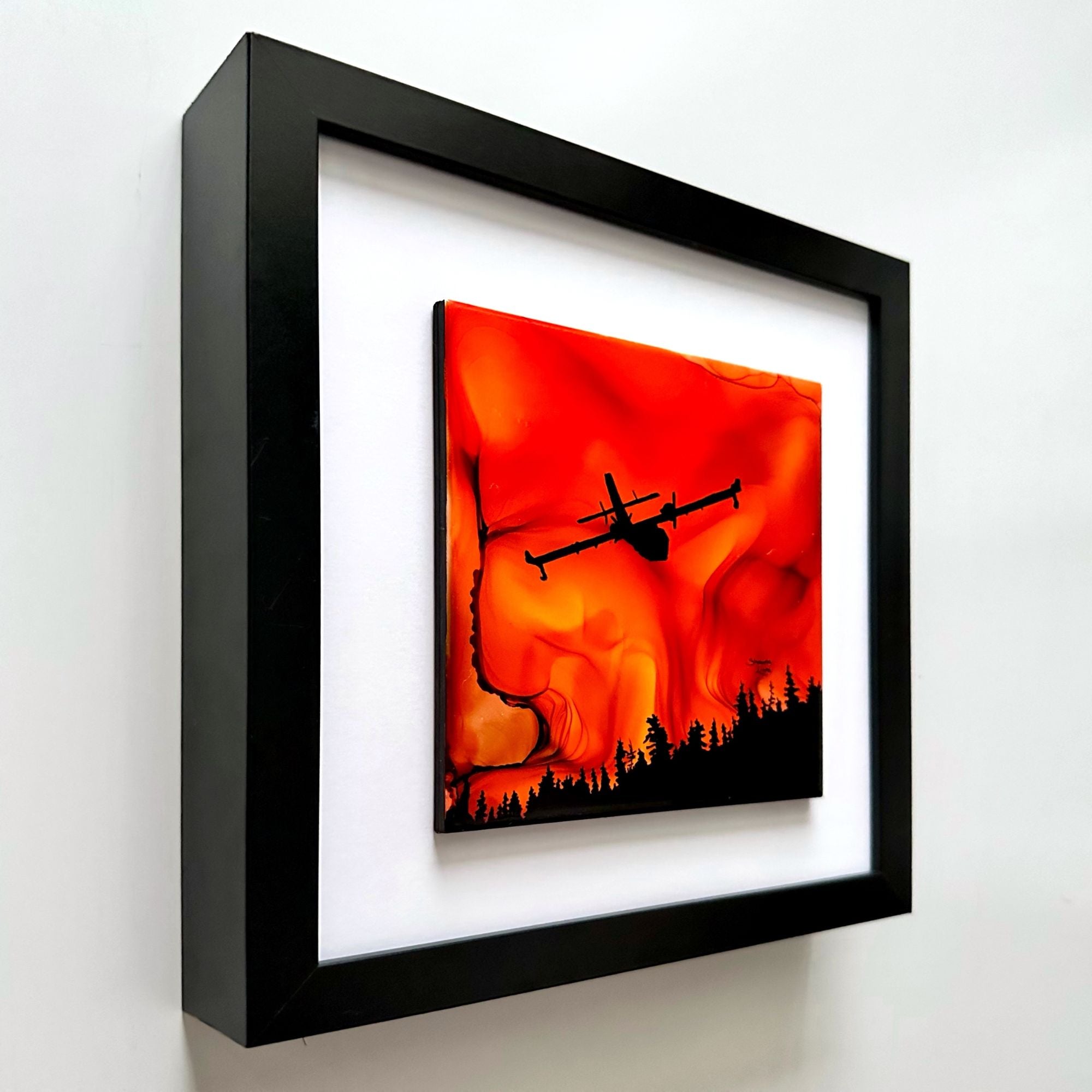 Fire In The Sky - Original - 10" x 10" Framed