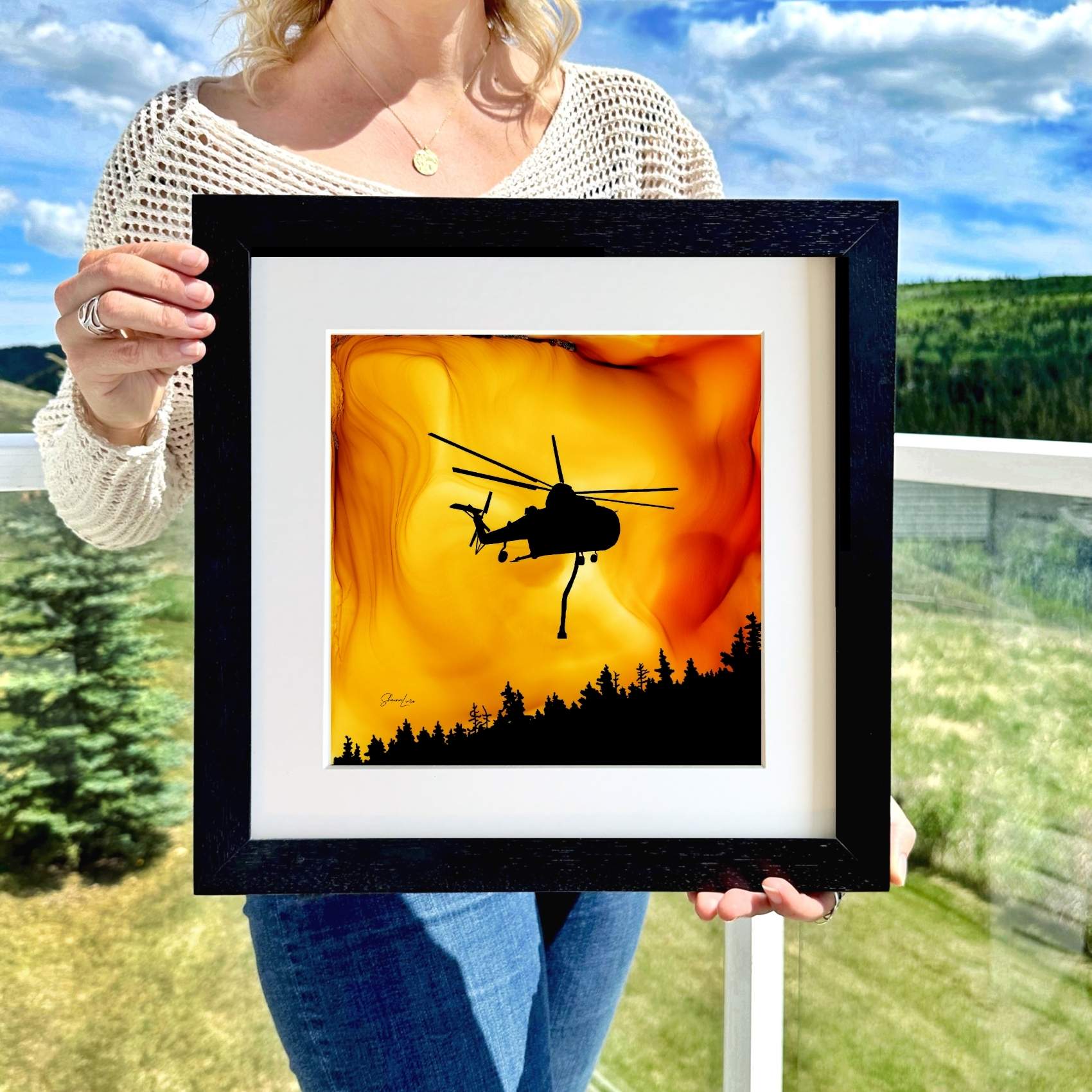 Above The Flames - Fire Made Art Print