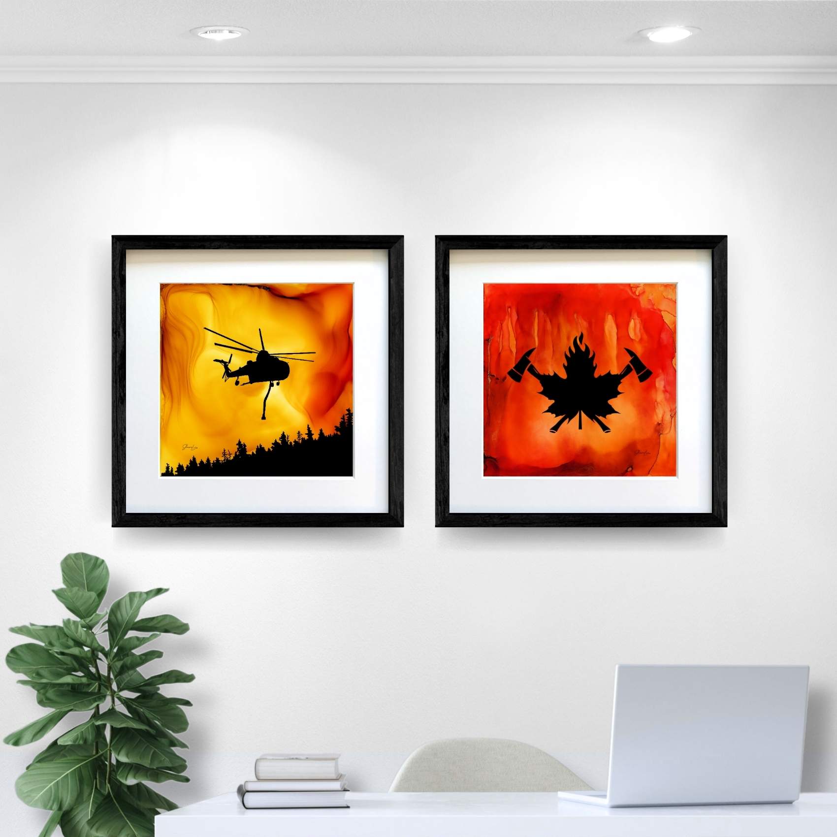 Above The Flames - Fire Made Art Print