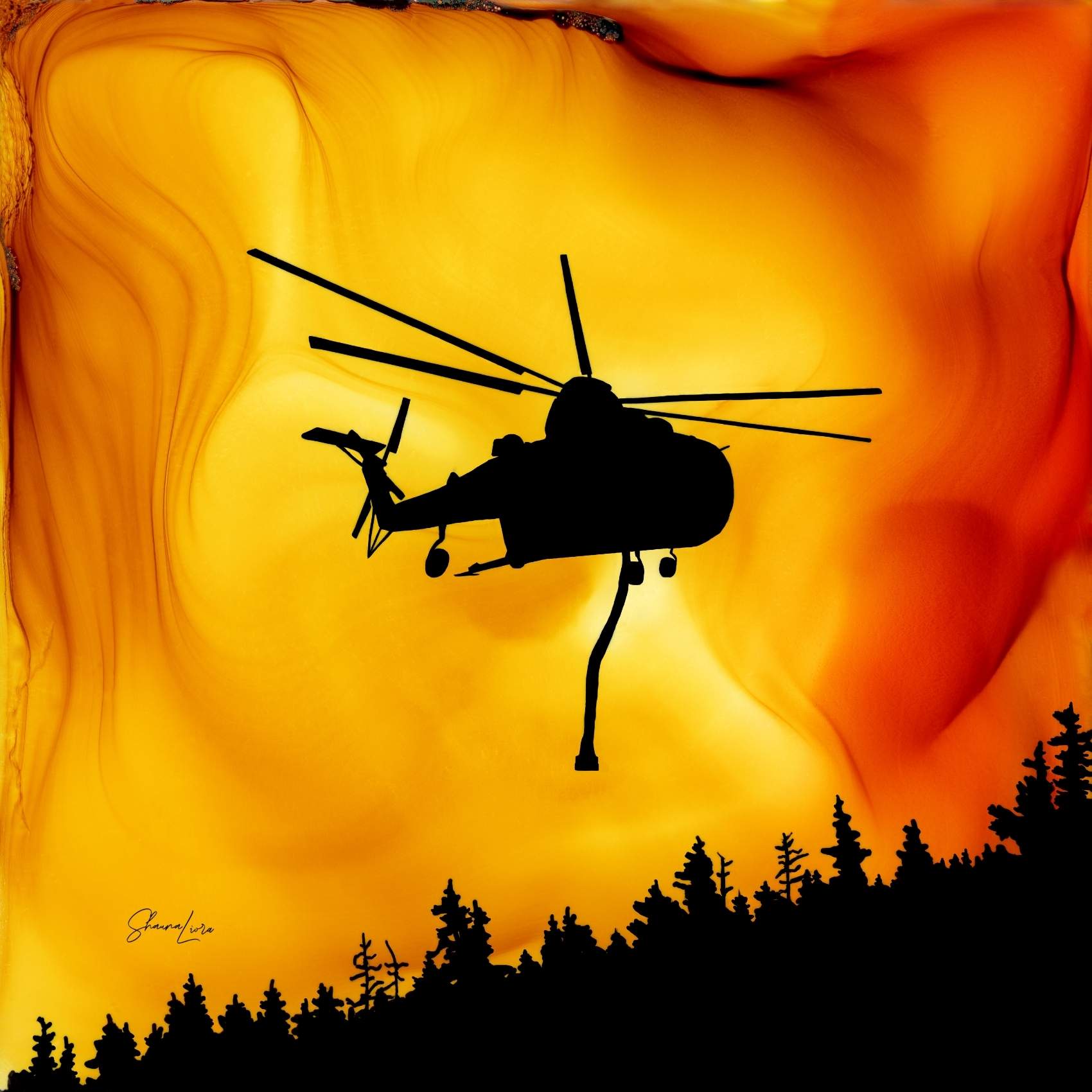 Above The Flames - Fire Made Art Print