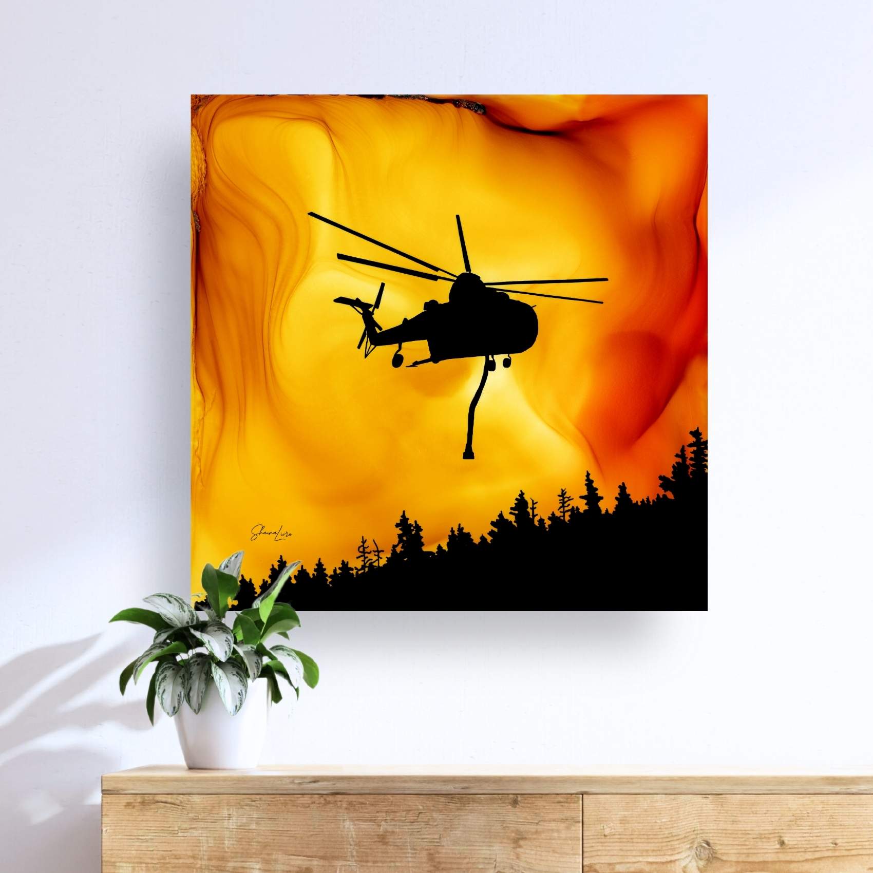 Above The Flames - Fire Made Art Print