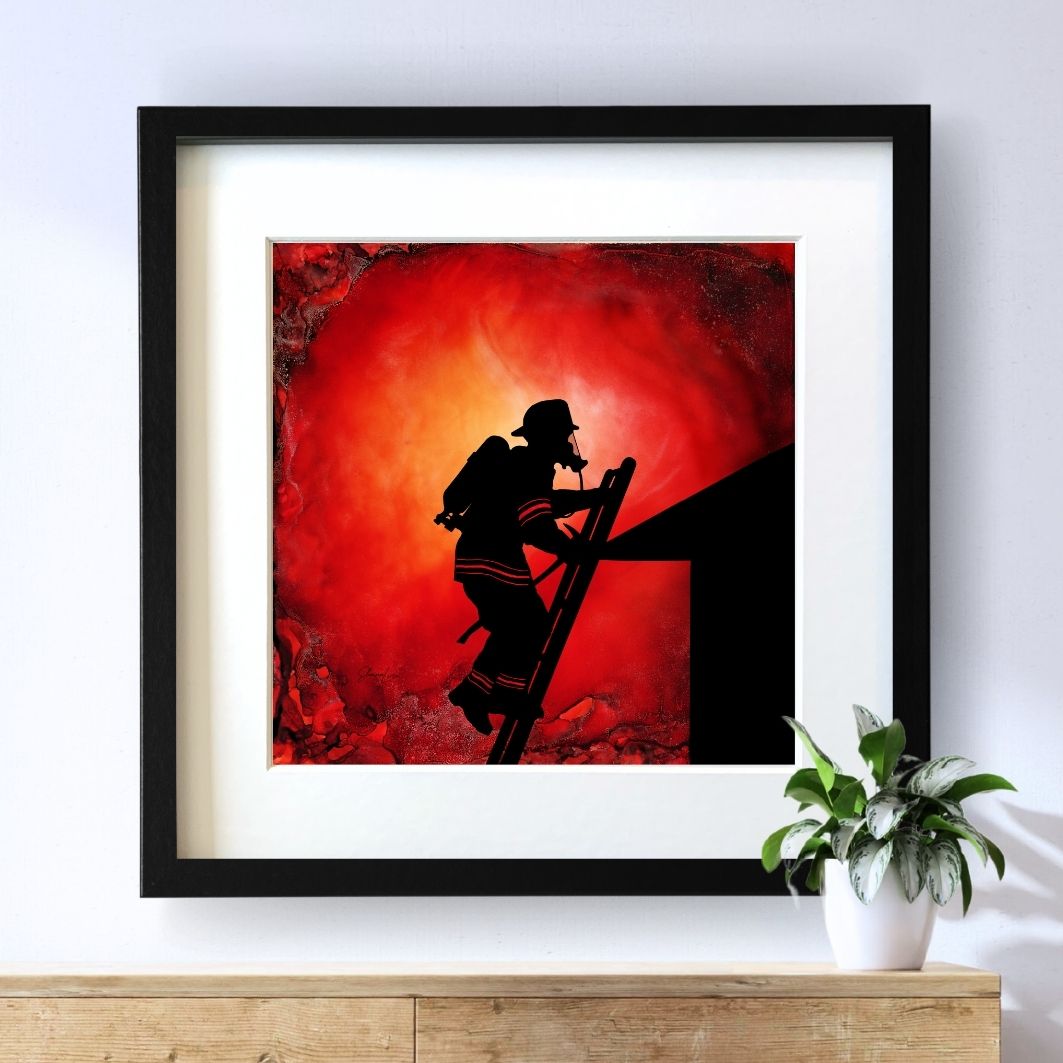 Jay Roder Fire Art Answering The Call - Fire Art Print – Shauna | Fire Art