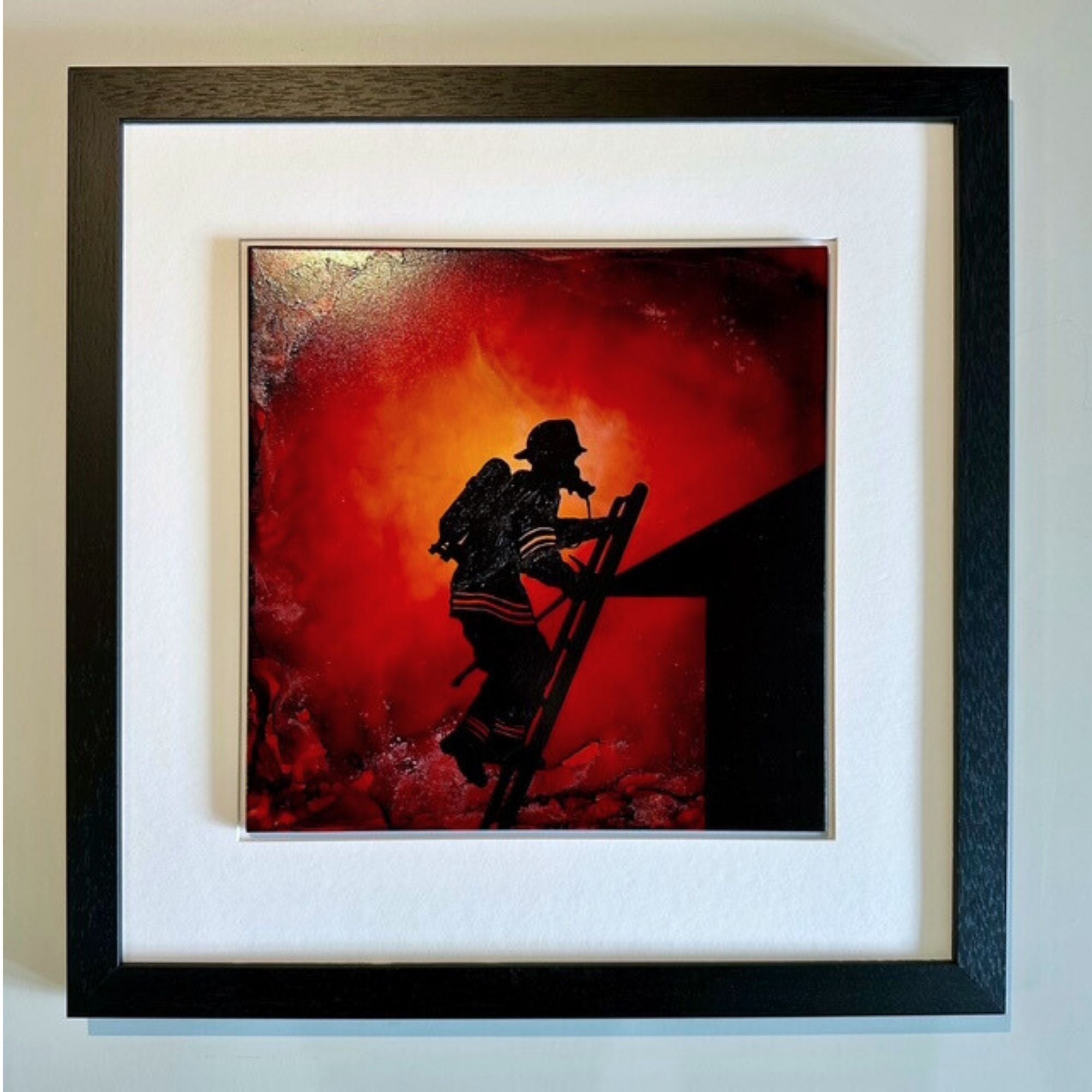 Answering The Call - Original - In 20" x 20" Frame