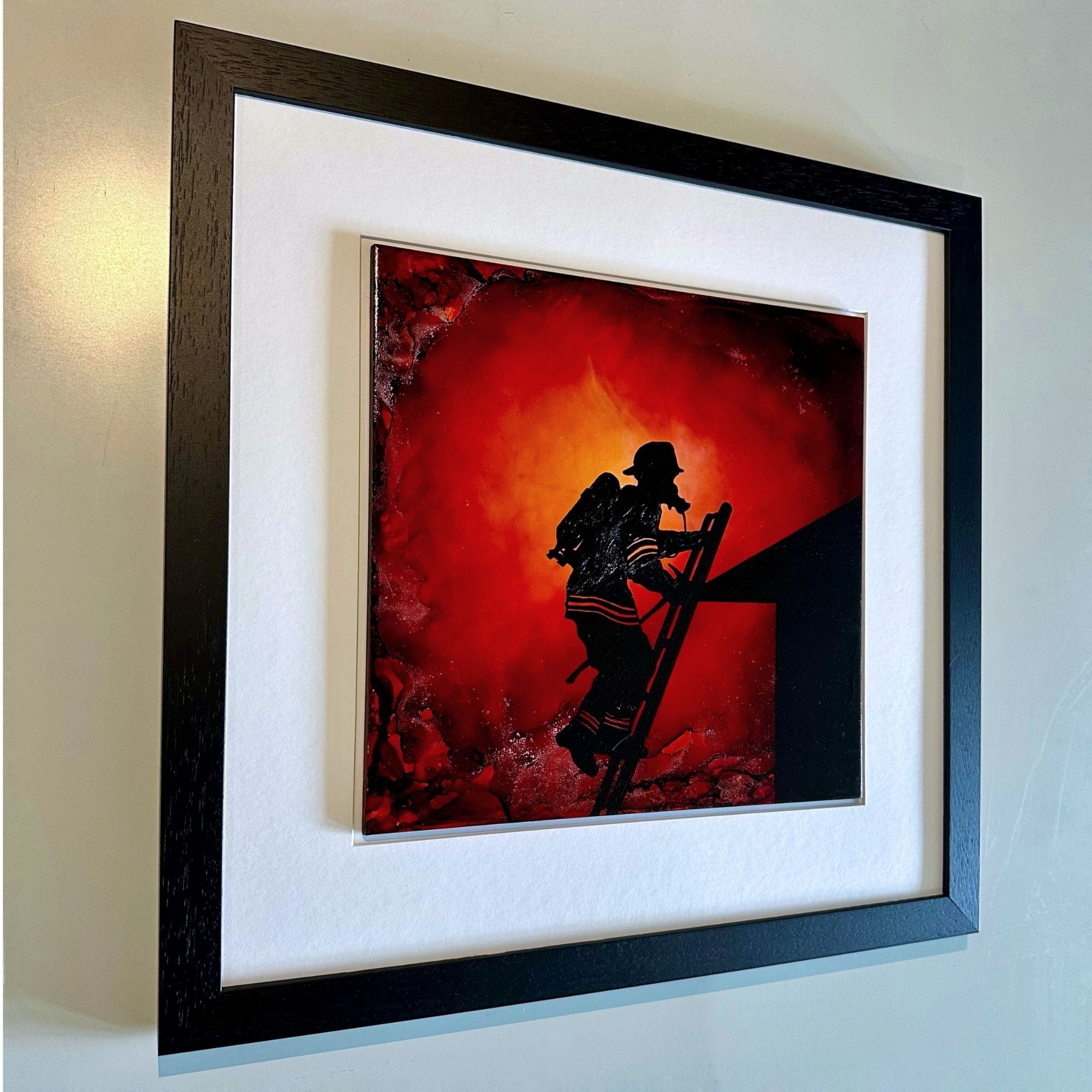 Answering The Call - Original - In 20" x 20" Frame