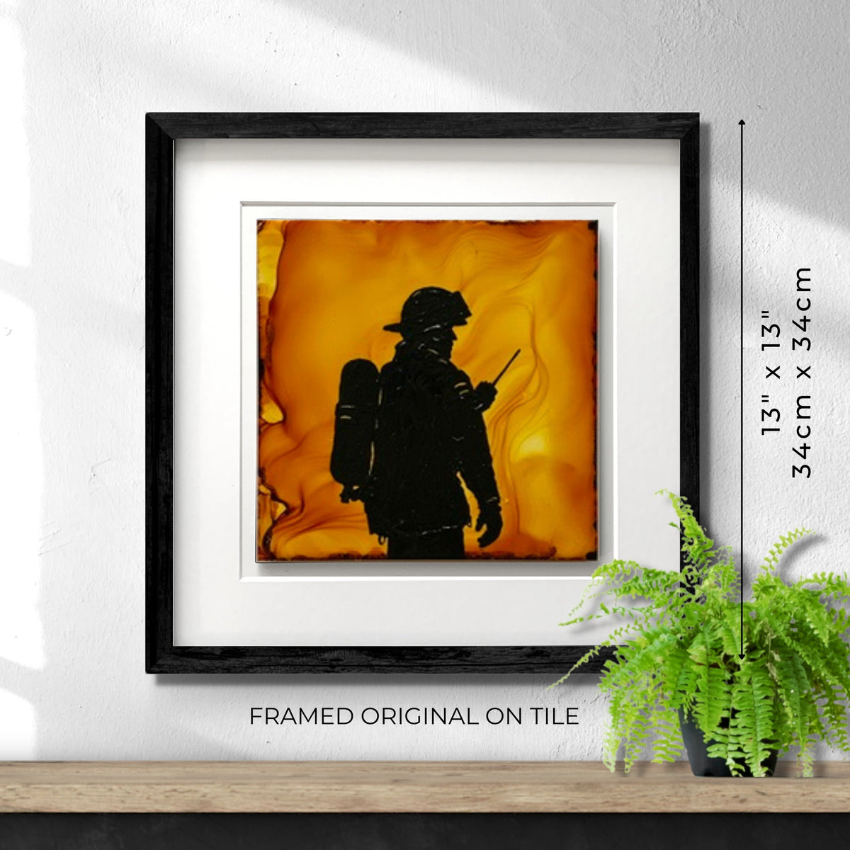 Captains Got Our Back - Original - In 13" x 13" Frame