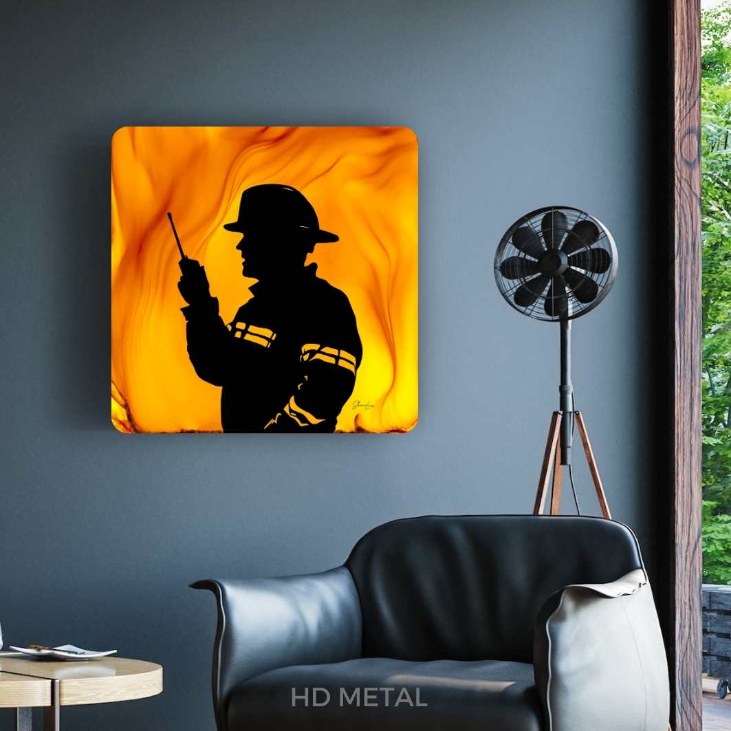 Chief In Action - Fire Art Print