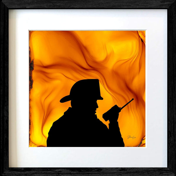Chief In Action - Fire Made Art Print