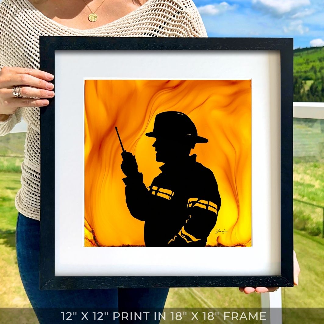Chief In Action - Fire Art Print