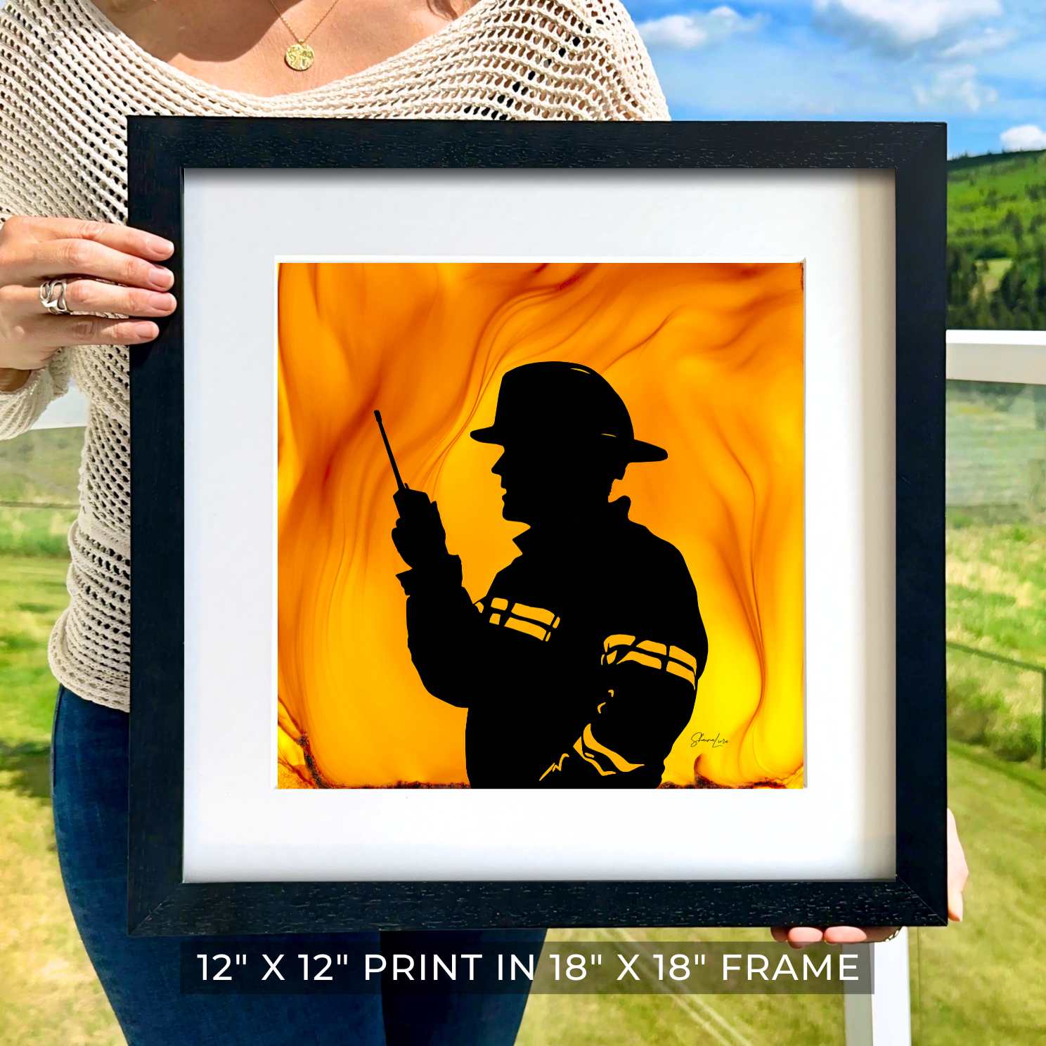 Chief In Action - Fire Art Print