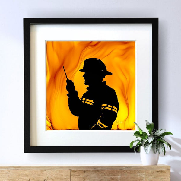 Chief In Action - Fire Art Print