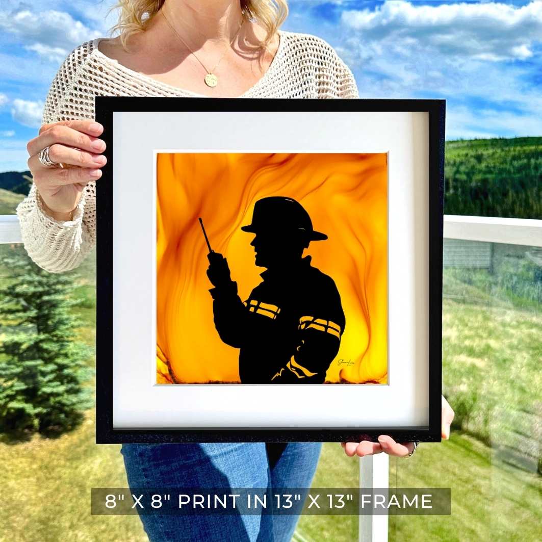 Chief In Action - Fire Art Print