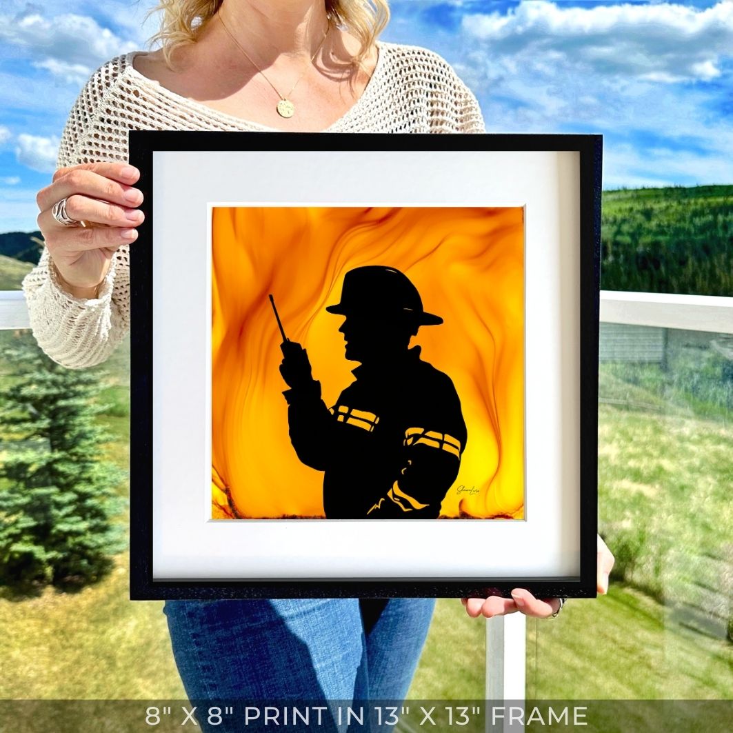 Chief In Action - Fire Art Print