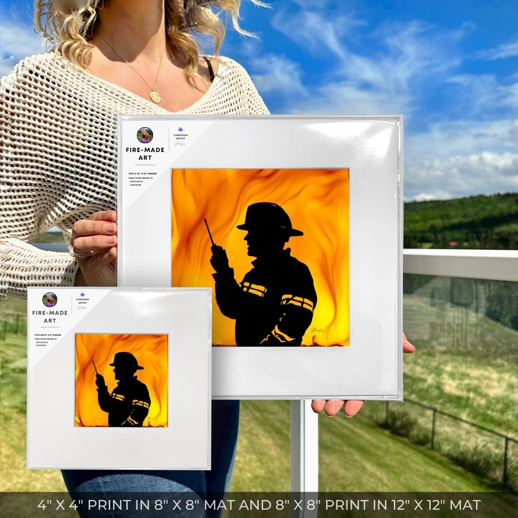 Chief In Action - Fire Art Print