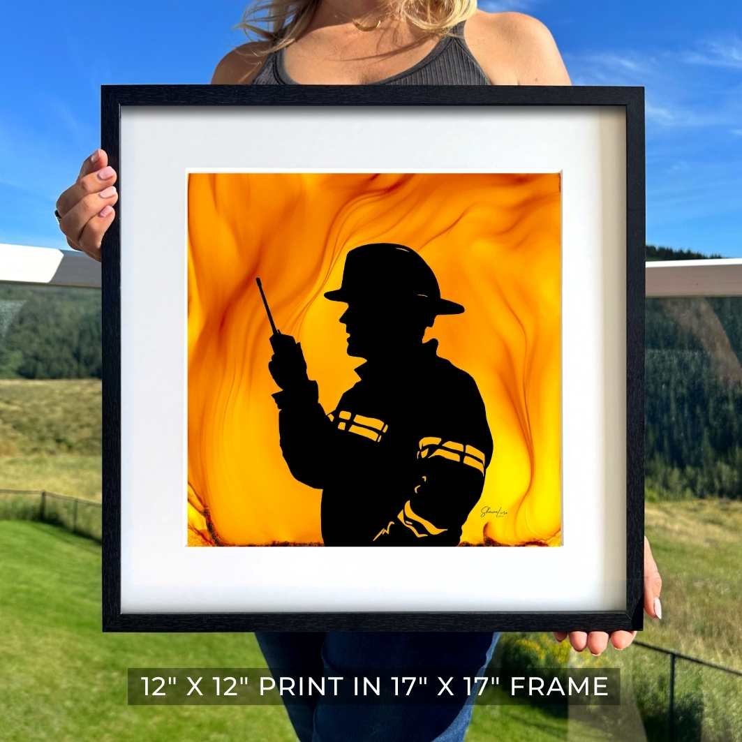 Chief In Action - Fire Art Print