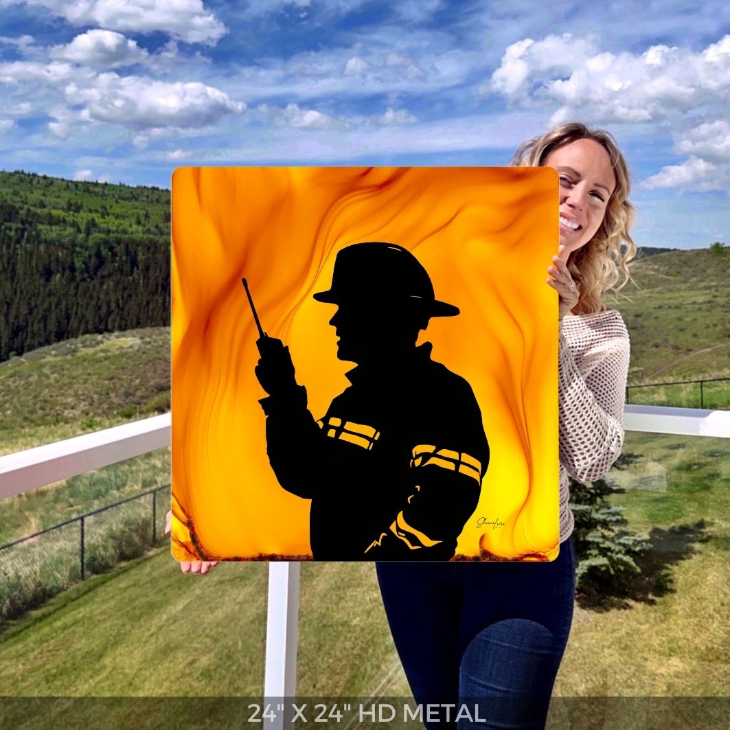 Chief In Action - Fire Art Print