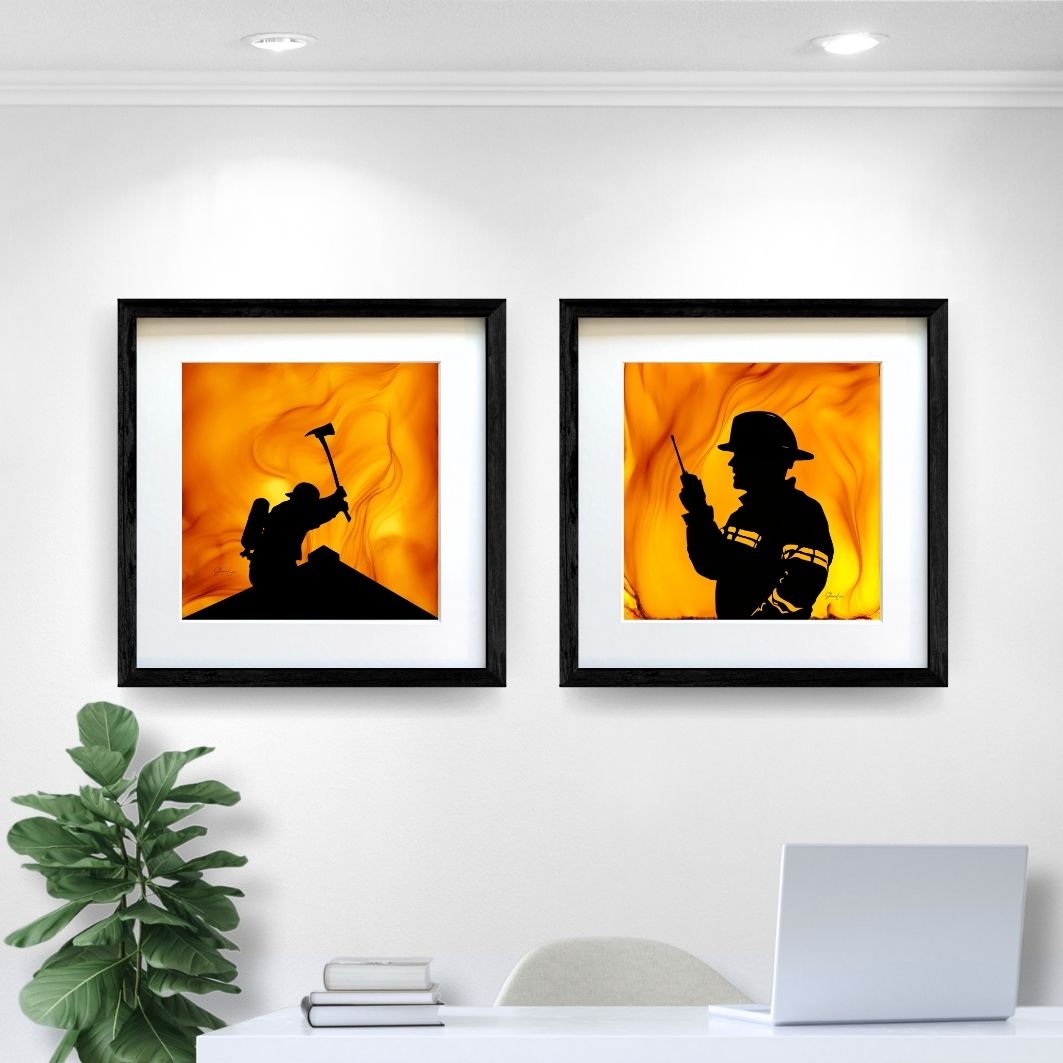 Chief In Action - Fire Art Print