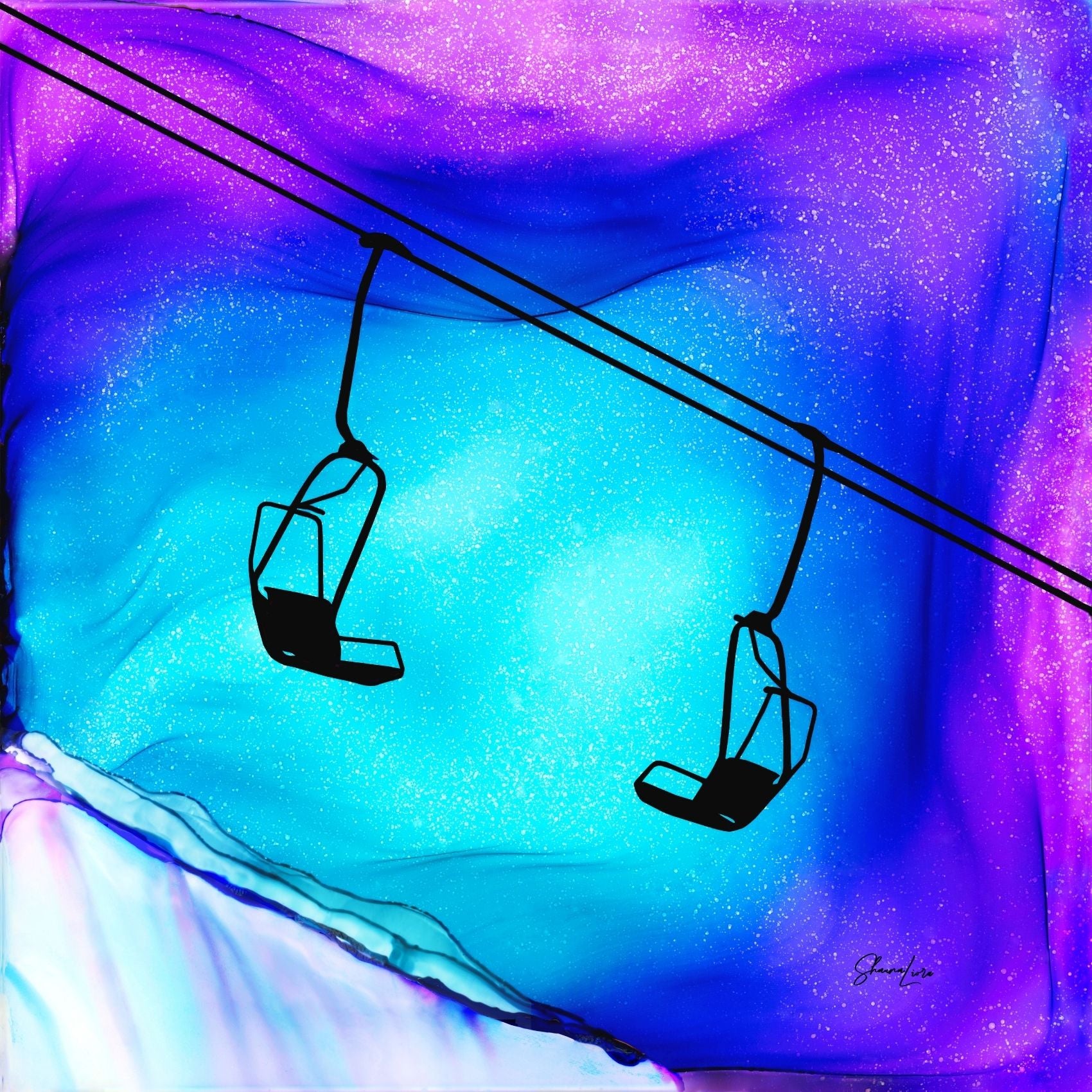 Deep Powder Dreams - Fire Made Art Print