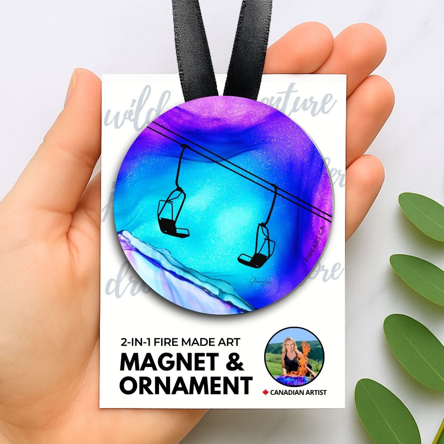 Deep Powder Dreams: 2-in-1 Ornament/Magnet