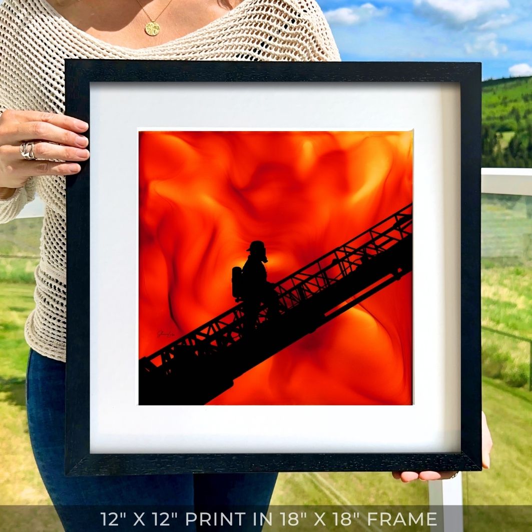 Driven By Courage - Fire Made Art Print