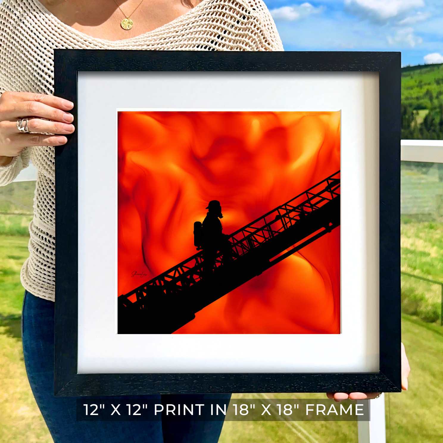 Driven By Courage - Fire Made Art Print