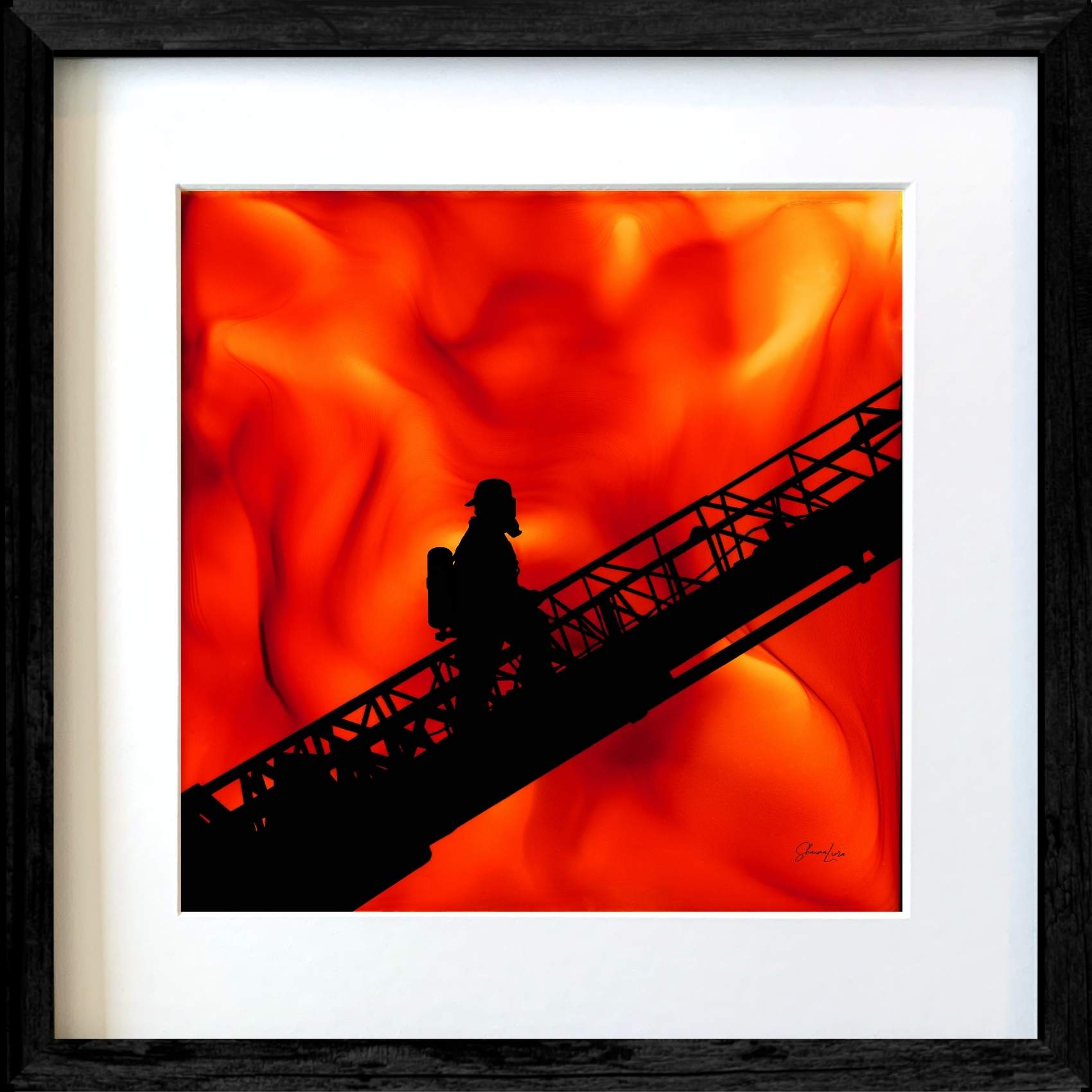 Driven By Courage - Fire Made Art Print