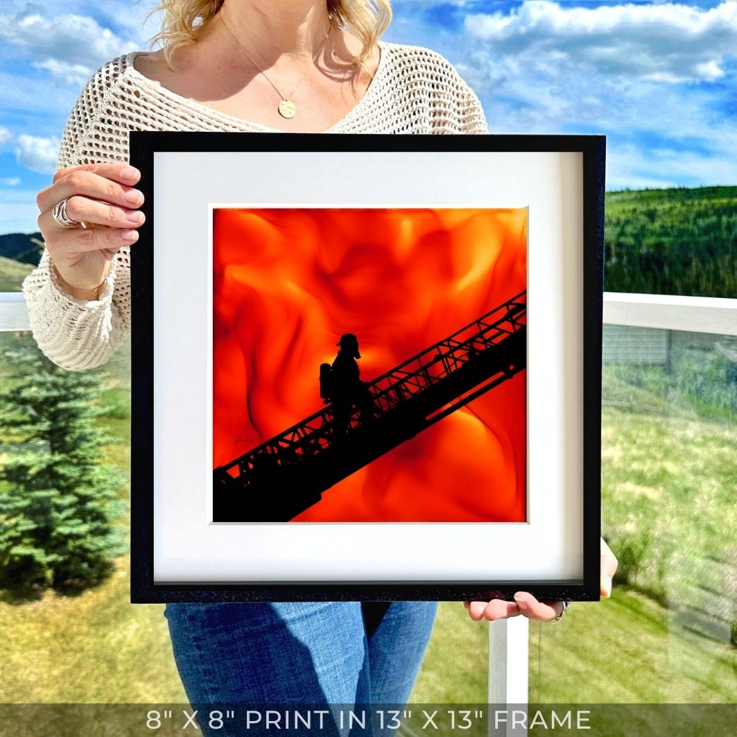 Driven By Courage - Fire Made Art Print