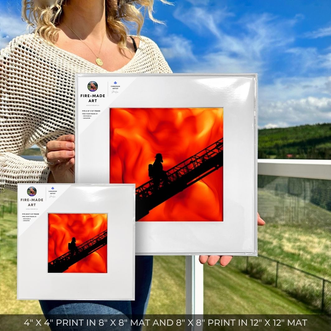 Driven By Courage - Fire Made Art Print