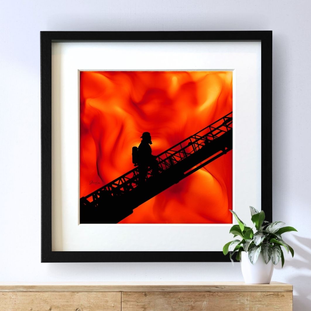 Driven By Courage - Fire Made Art Print