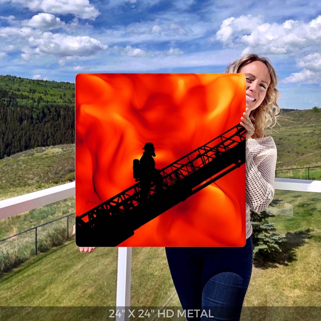 Driven By Courage - Fire Made Art Print