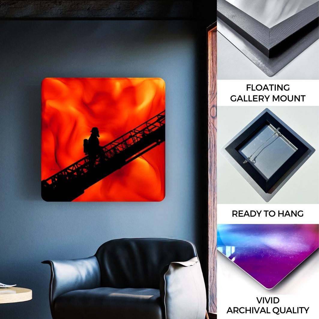 Driven By Courage - Fire Made Art Print