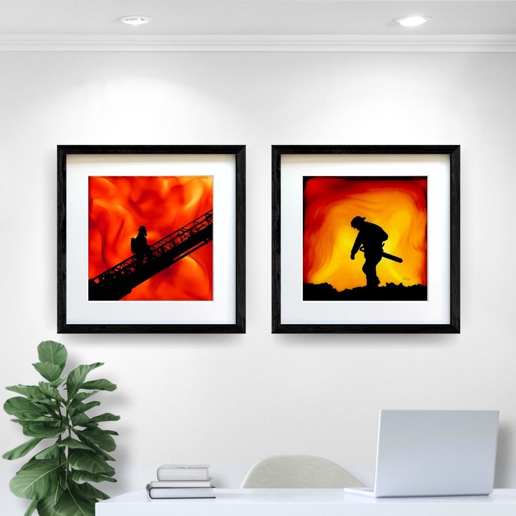 Driven By Courage - Fire Made Art Print