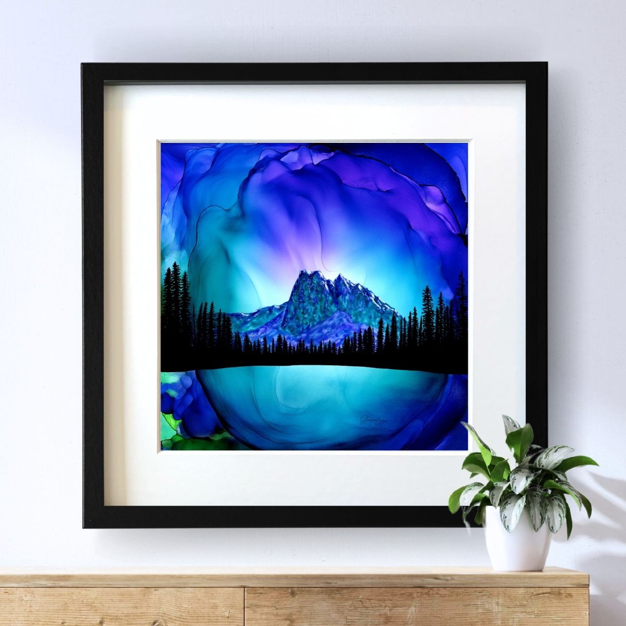 Emeralds Radiance - Fire Art Print