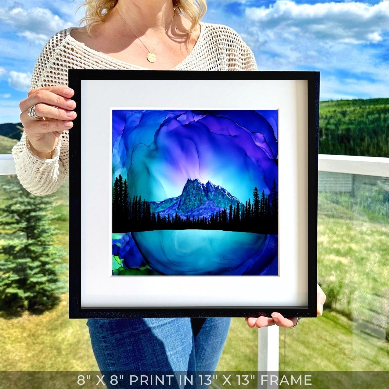 Emeralds Radiance - Fire Art Print