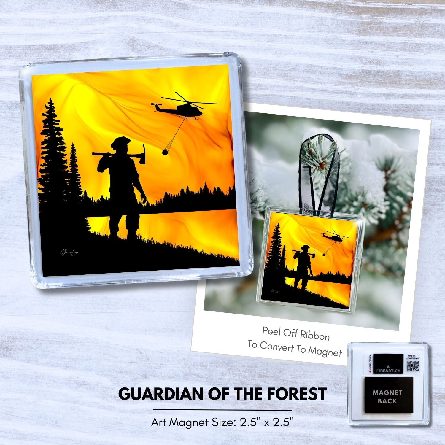 Firefighter: 2-In-1 Ornament/Magnets