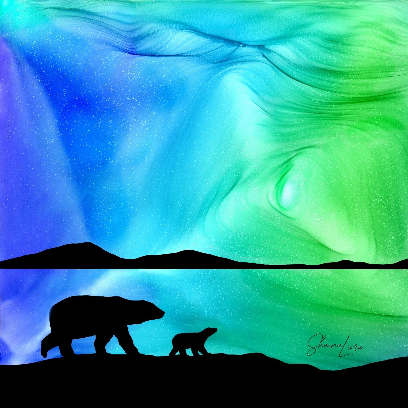 Into The Polar Night - Fire Made Art Print