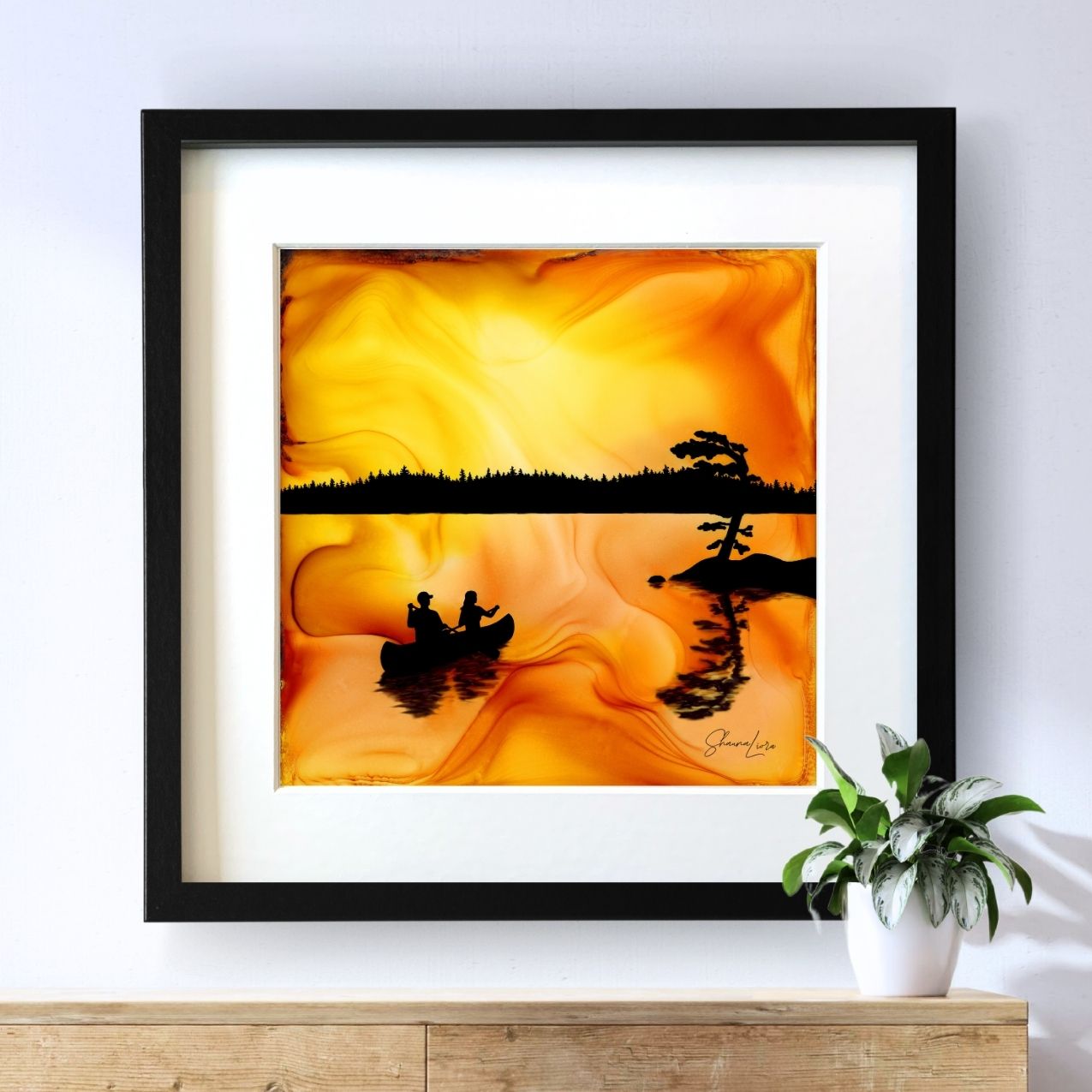 Just Us Under The Sky - Fire Art Print